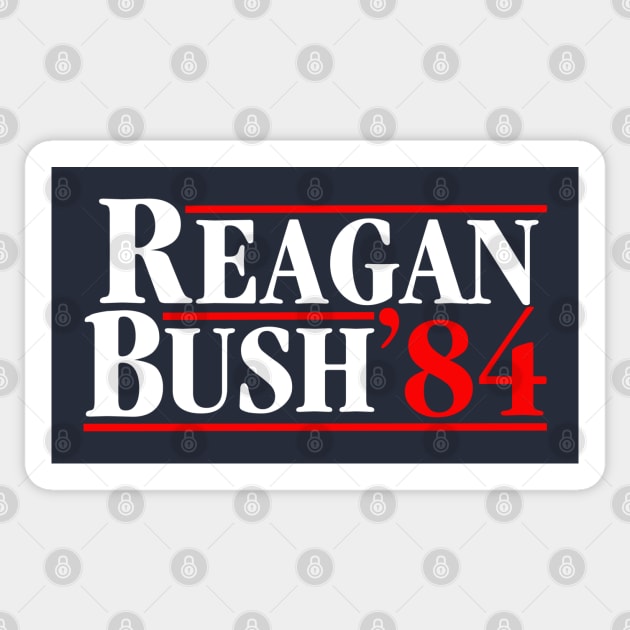 Reagan Bush 84 Sticker by Tainted